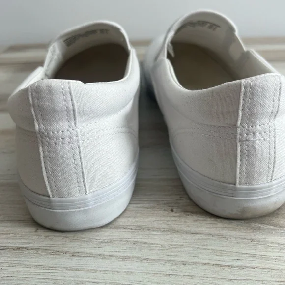 White No Boundaries Twin Gore Slip On Canvas Sneakers - Picture 4 of 5